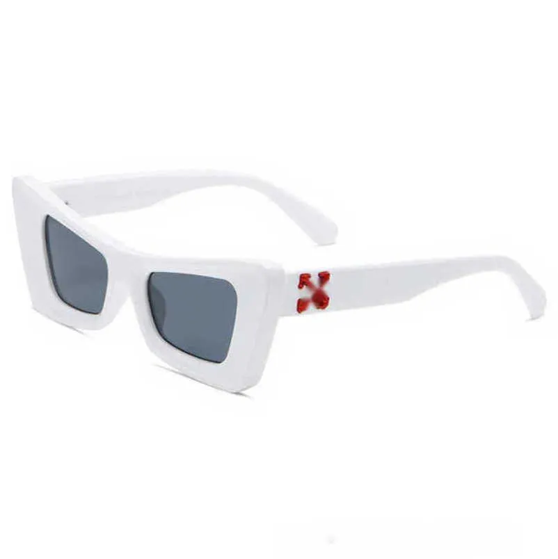 Mode Lunettes De Soleil Cadres De Luxe Offs Hommes Femmes Marque Cats Eye Lunettes De Soleil Flèche x Blanc Noir Cadre Lunettes Lunettes De Soleil Lumineux Sp3u6i