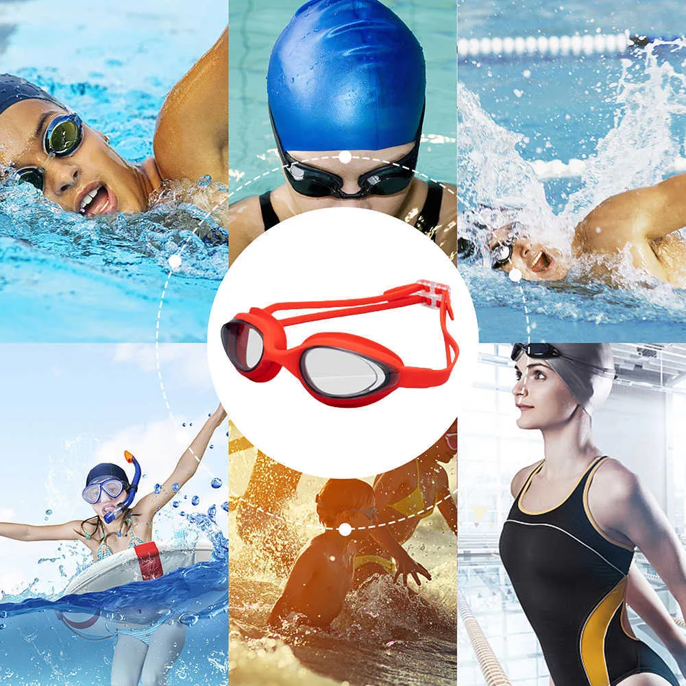 Schutzbrille wasserdicht Silikon Unisex Schwimmbrille verstellbare Schnalle Antibeschlag P230601 gut