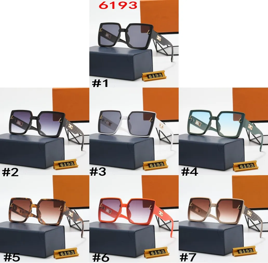 Las mejores gafas de sol de lujo para mujer, diseñador de lentes polaroid para mujer, gafas para hombre, gafas senior para mujer, montura de anteojos, gafas de sol de metal vintage con caja 6193