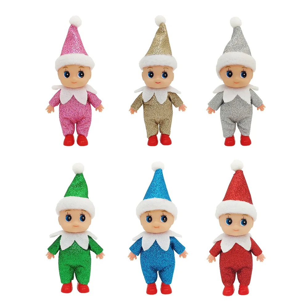 Boże Narodzenie Bysznosobowe lalki Elf Bliźniacy Elfy Todder Losowanie NOWOŚĆ KOLOR CILLETNES Kid Craft Baby Doll Decora