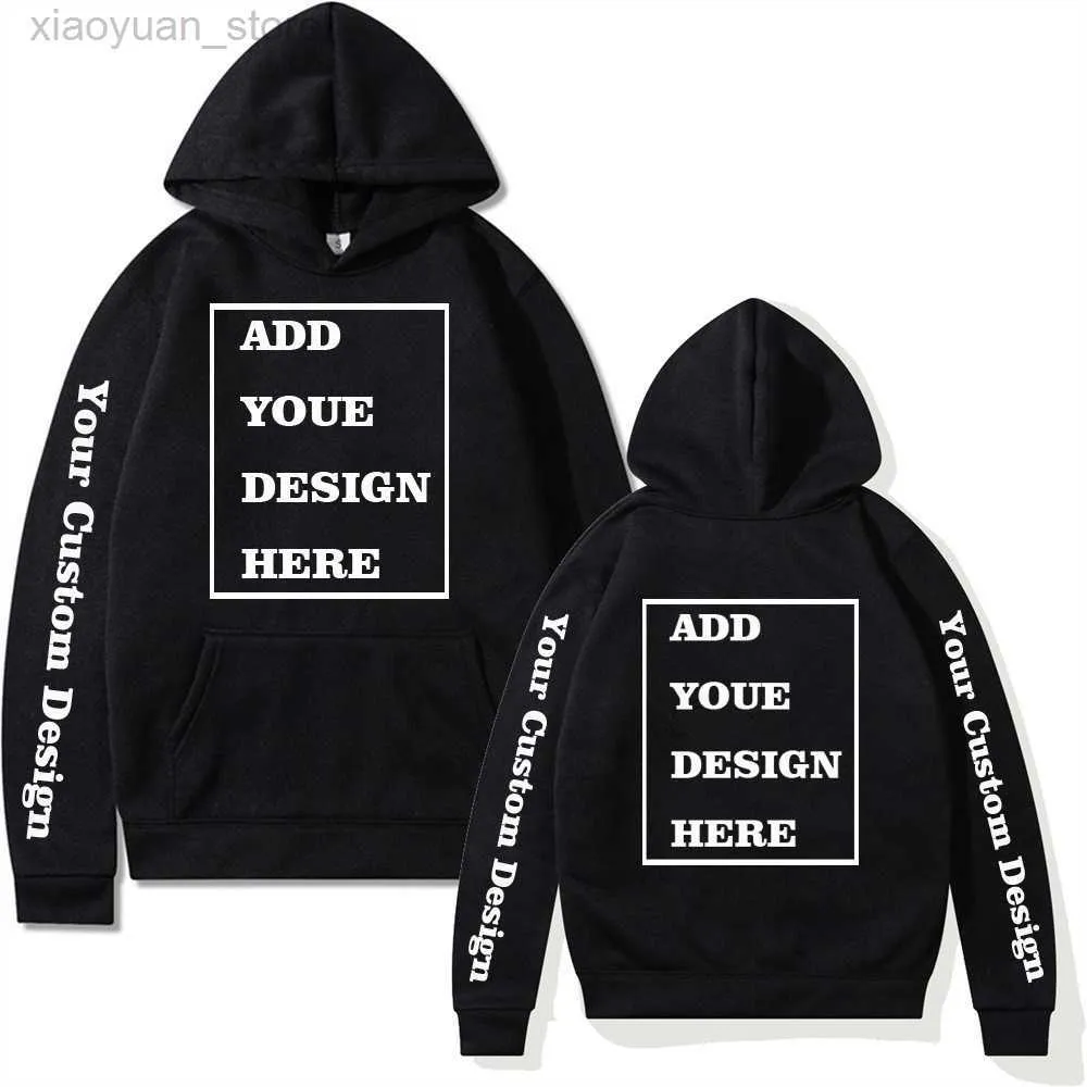 Herren Hoodies Sweatshirts Custom Hoodies Fügen Sie Ihren Text hinzu Männer/Frauen Hoodie Sweatshirt Customized Long Sleeve High Quality Heavy Weight Soft Fleece Tops Hoody M230408