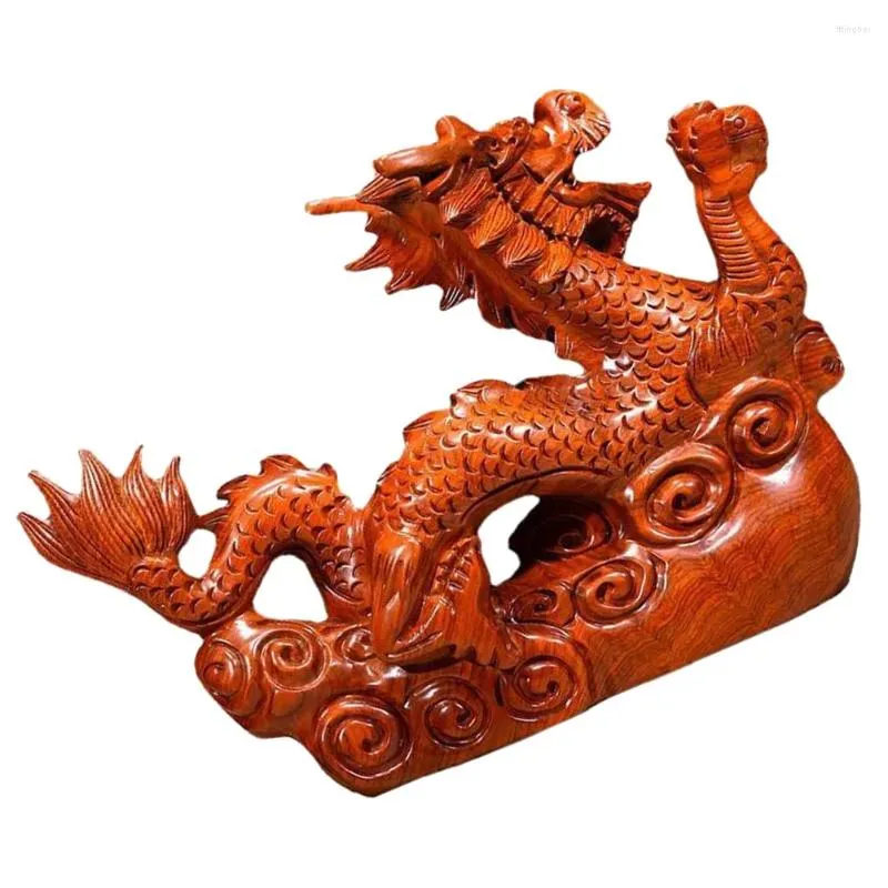 Décorations de jardin en bois décor animal ornements bureau dragon miniature armoire statue chinoise bureau