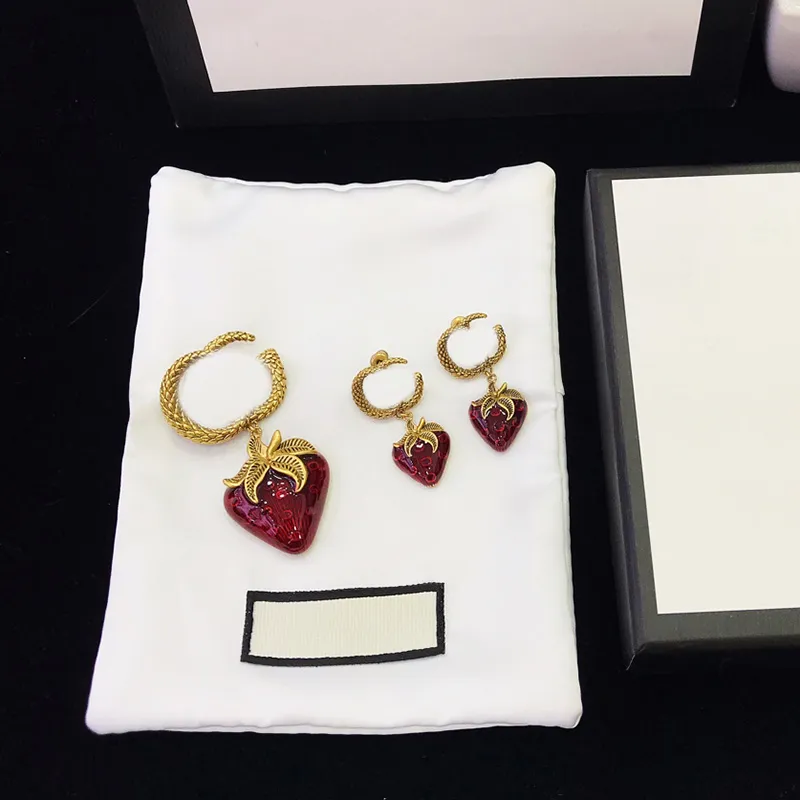 Strawberry Stud Earring Designer pearl Earrings For Woman Luxury Jewelry Brooch Men Letter Dangles Earings G Fashion Hoops Party Wedding Ear Rings