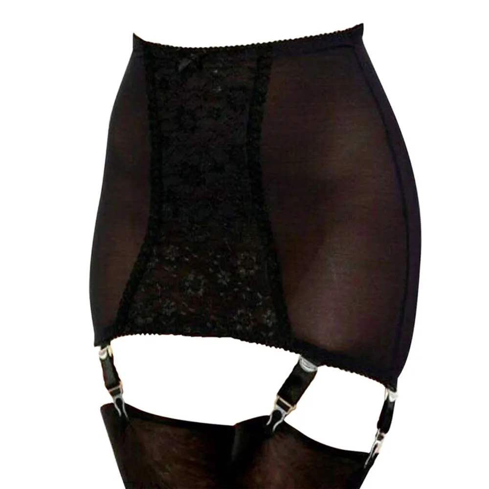 Vintage Red Embroidery Girdle Mesh Garter Sexy Black Suspender Belt 6  Straps Metal Clip For Stockings Lingerie Clubwear From Streetwearstore,  $34.03