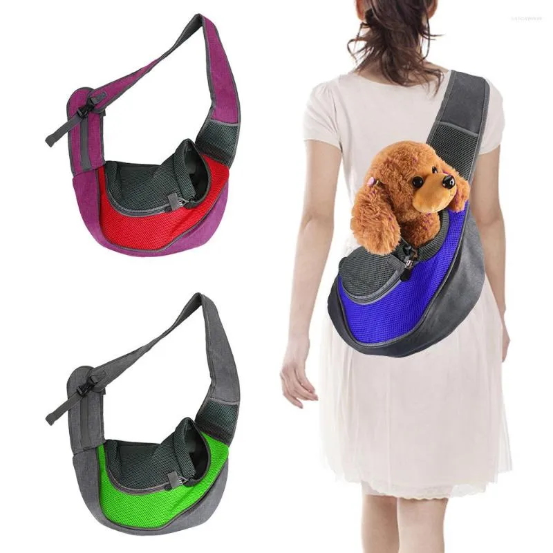 Dog Car Seat Covers Tote Pouch Supplies Carriers & Bags Mesh Oxford Sling Shoulder Bag Pet Backpack Outdoor Travel