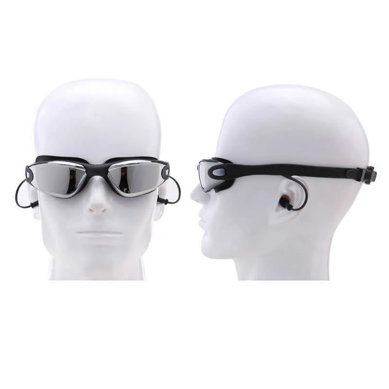 Tampões de ouvido para miopia para homens e mulheres, óculos de mergulho à prova d'água profissionais para adultos, prescrição P230601