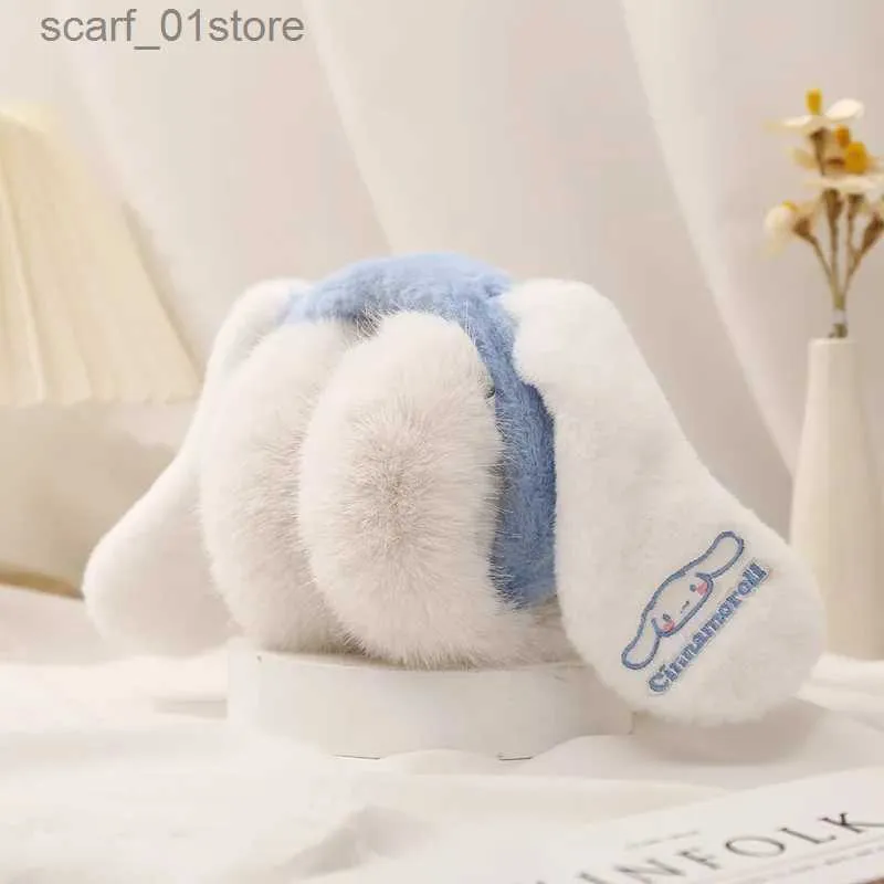 Cute Cinnamon Melo Kuromi Cartoon Fluffy Ear Muffs Kmart Winter Ear Warmers For Kids, Boys And