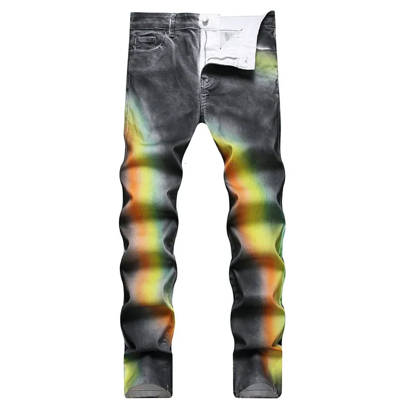 2023 New Mens Cotton Jeans Elastic Slim Skinny Colored Jeans Men Trousers Casual Male Hip hop Denim Pants Vaqueros Hombre