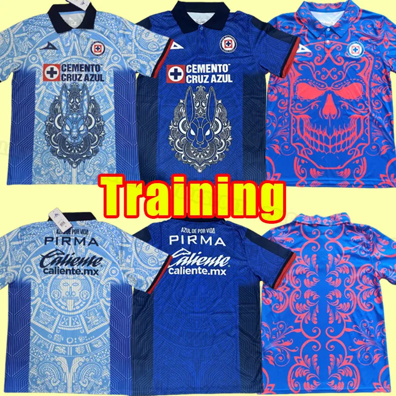 Träning 23/24 CD Cruz Azul Soccer Jerseys 2023 Liga MX Antuna Rodriguez Tabo Shirt Vieira Rivero Escobar Lira Football Uniform Fans Men