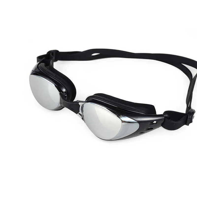 Óculos de natação Miopia antinevoeiro feminino silicone profissional à prova d'água piscina óculos de praia diodo natação olhos P230601