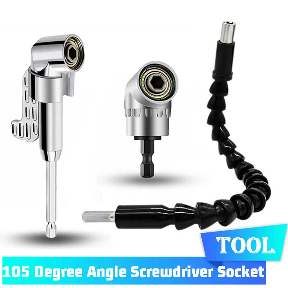 Ângulo de grau Adaptador de suporte do chave de fenda Adaptador Bocos ajustáveis ​​para a chave de fenda Bit Angle Hex Hex Bit Socket '