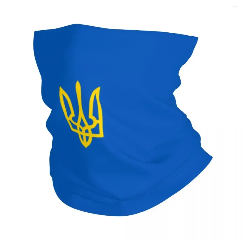 Foulards Drapeau de l'Ukraine Bandana Cou Gaiter Masque imprimé Écharpe Multi-usage Chapeaux de course pour hommes femmes adultes coupe-vent