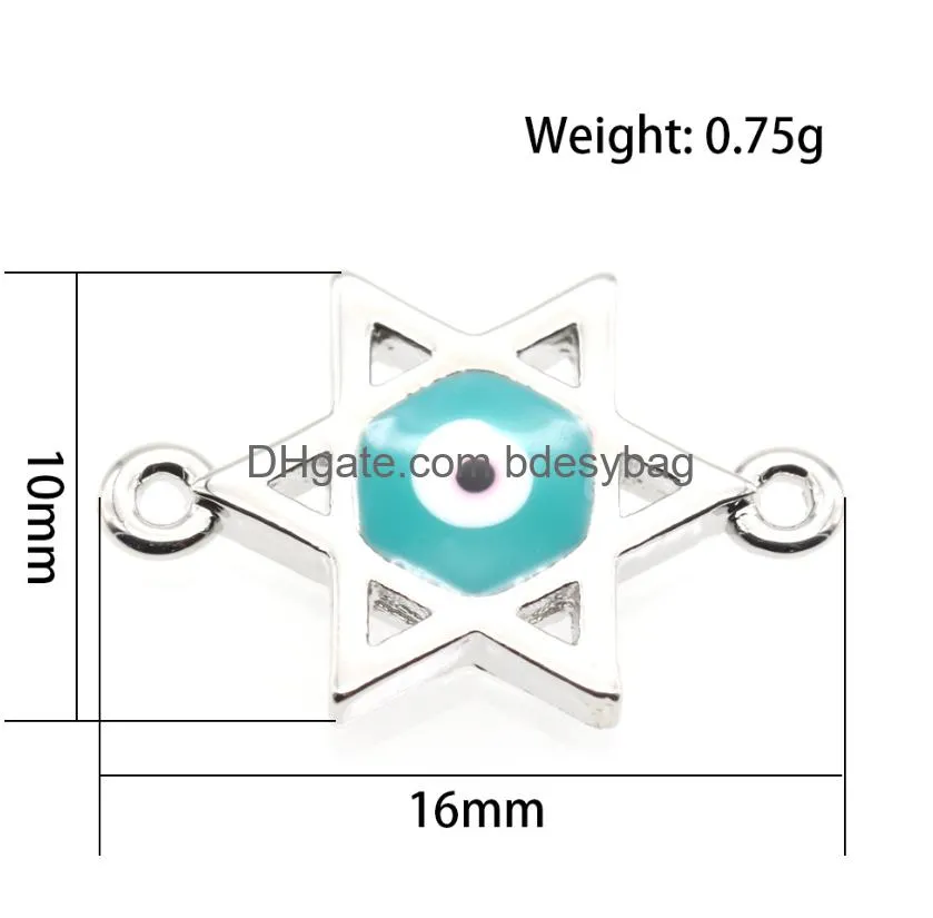 Charmes 100 pièces étoile turque bleu mauvais œil pendentif à breloques pour les résultats de fabrication de bijoux 18X12Mm livraison directe bijoux résultats de bijoux Com Dhnvq