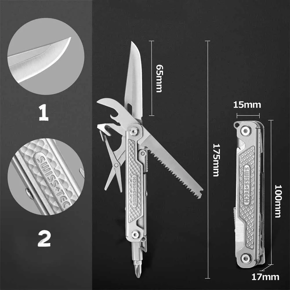 Wholesale SWISS TECH 11 In 1 Folding Knife Multi Outdoor Pocket Mini  Portable Multitool From Sunrise2023, $42.47