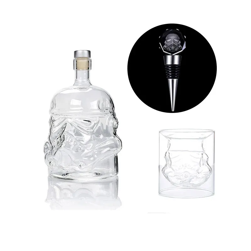 Transparent Creative Star Wars 650ml Whiskey Flask Carafe Decanter