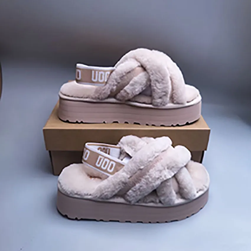 Fluffy Cotton Designer Fuzzy Slippers For Women For Men And Women Warm ...
