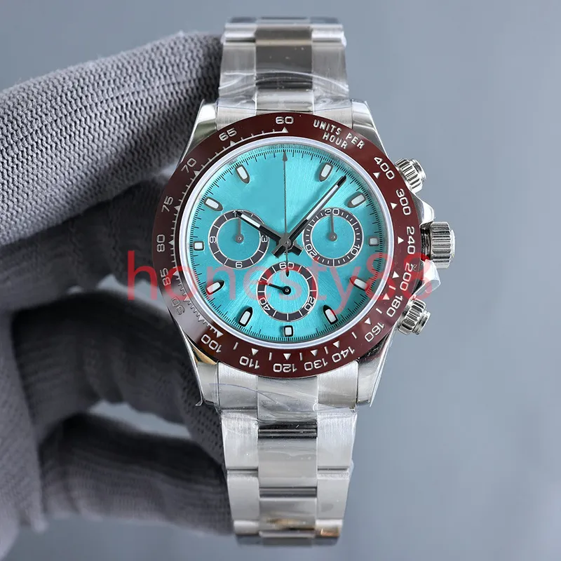 BLUE Dhgate Mens Watch Automatic Mechanism 40mm Luxury 904L Stainless Steel Strap Folding Buckle