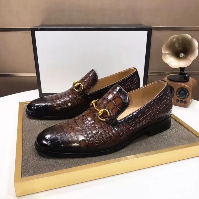Мужские классические деловые мужские модельные туфли 2024, модные брендовые элегантные формальные свадебные туфли из натуральной кожи, мужские офисные оксфорды без шнуровки, размер 38-45 kjfds0001
