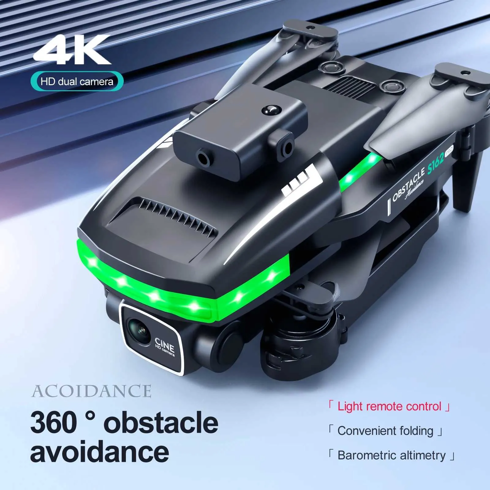 4K HD Camera Drone with 5G WiFi FPV - Foldable RC Quadcopter with LED ...