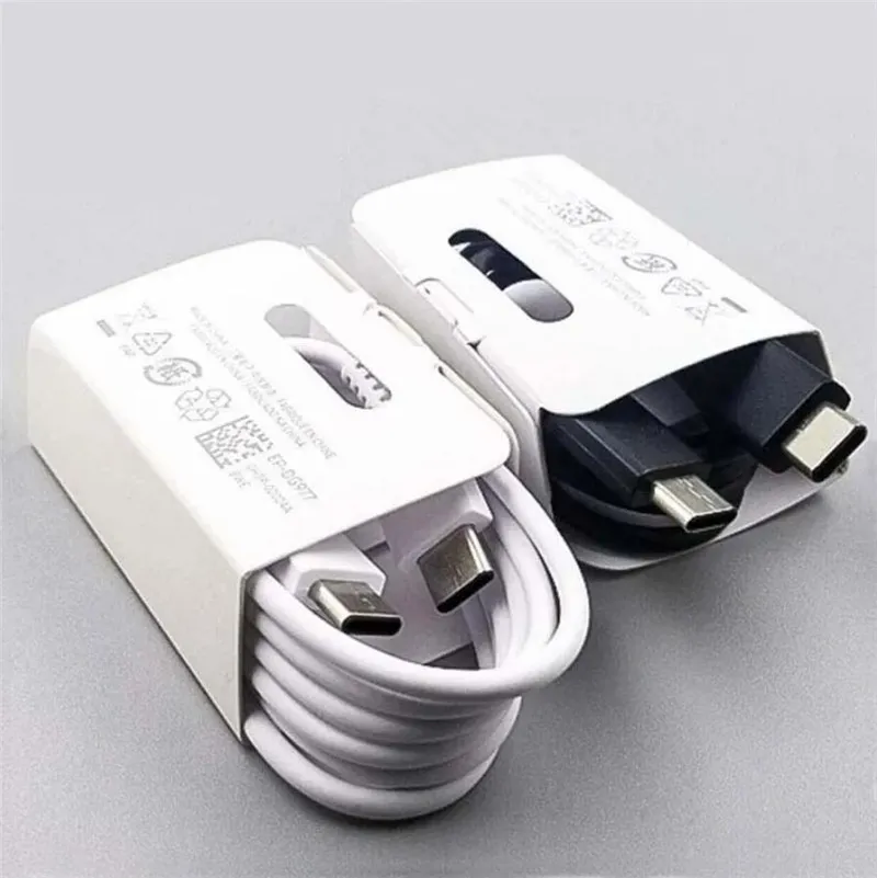 1 m 3FT USB Type-C naar Type C Kabel c naar c Snel opladen voor Samsung Galaxy S10 Note 10 Plus Ondersteuning PD 6 Snellaadsnoeren DHL FEDEX