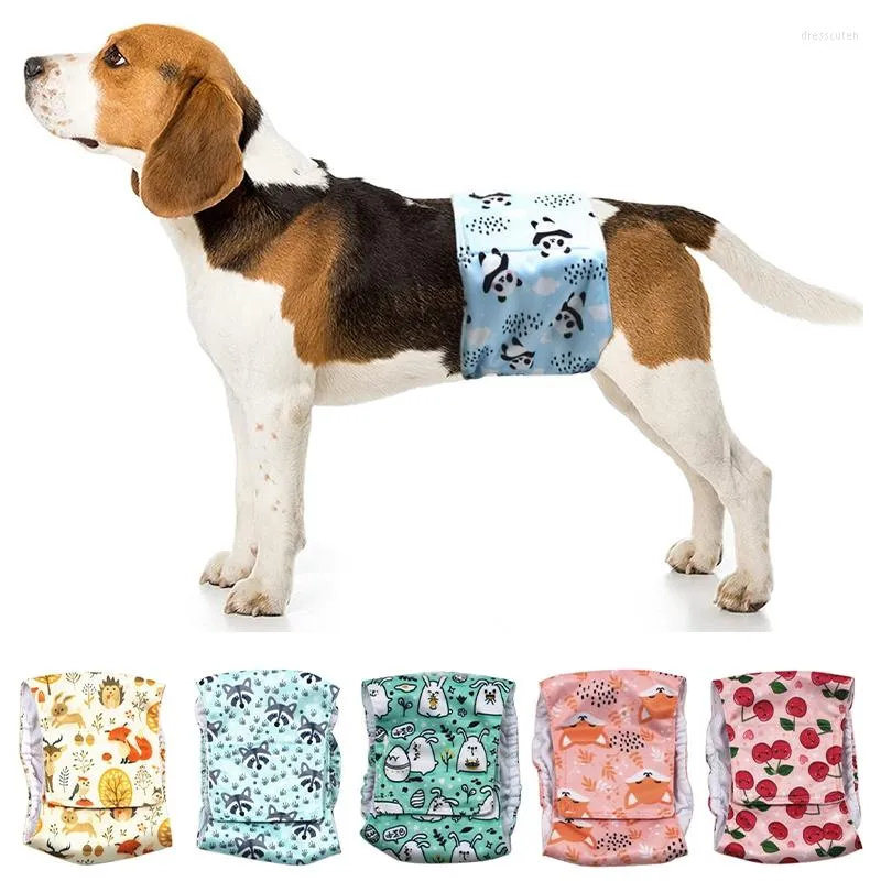 Abbigliamento per cani Pannolini di cotone Pantaloni fisici lavabili Pantalone di sicurezza maschile Mutandine per cuccioli regolabili Strumento Honden Kleding