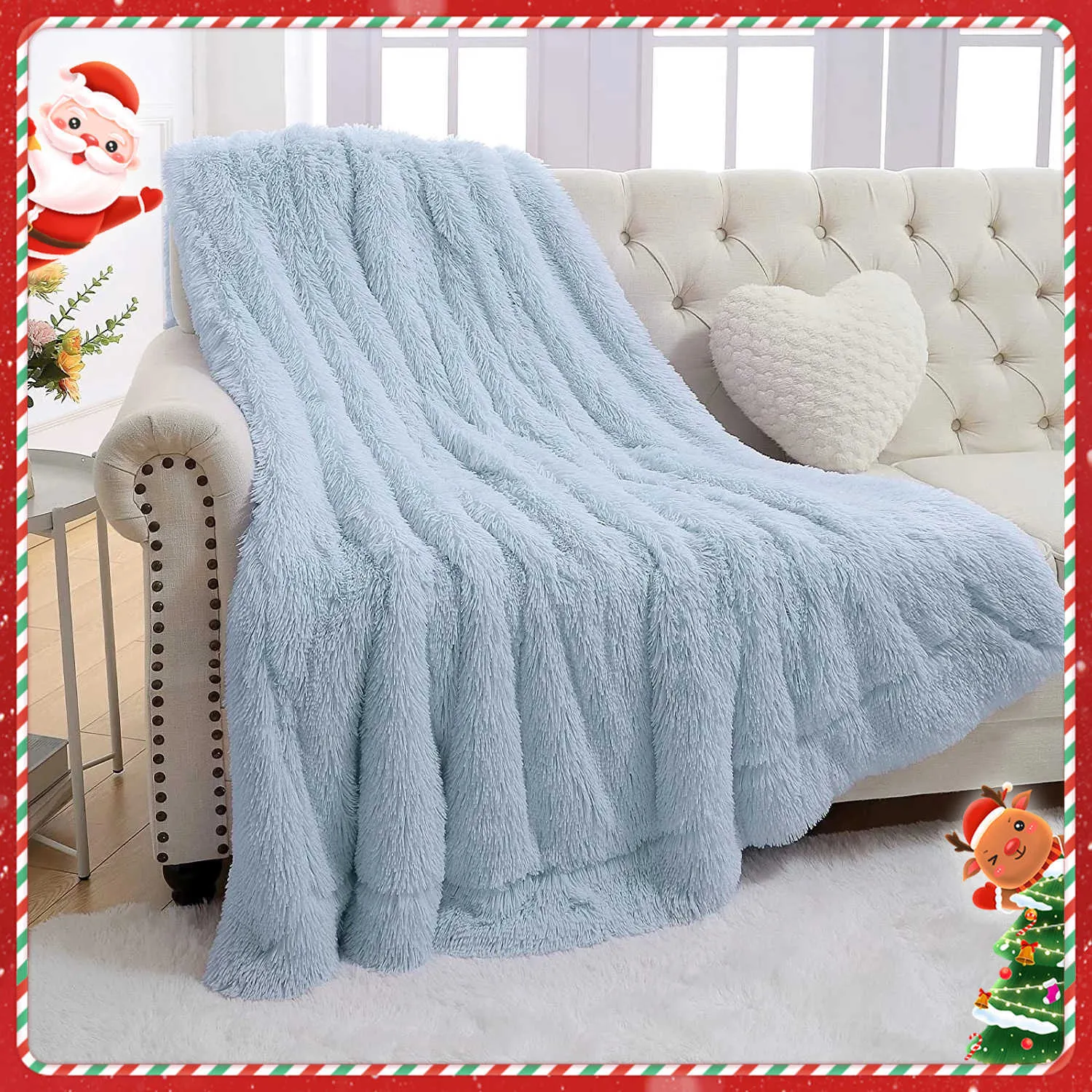 Coperta calda e spessa pelosa Coperte Copriletti Plaid invernale Coperte in  pile di corallo Trapunte per letto e divano Decorazioni per la casa W0408