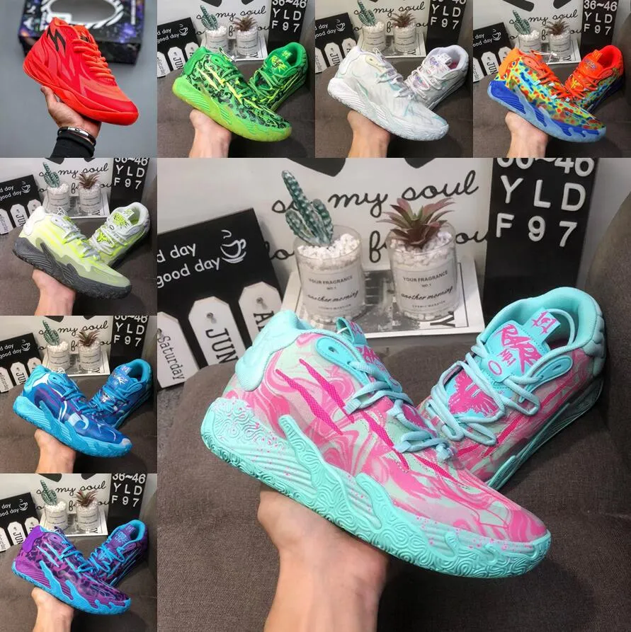 LaMelo Ball Chaussures MB.01 02 03 Lo Chaussure de basket-ball pour hommes 1OF1 Queen City Rick et Morty Rock Ridge Red Blast Buzz City Galaxy UNC Iridescent Dreams Baskets de sport