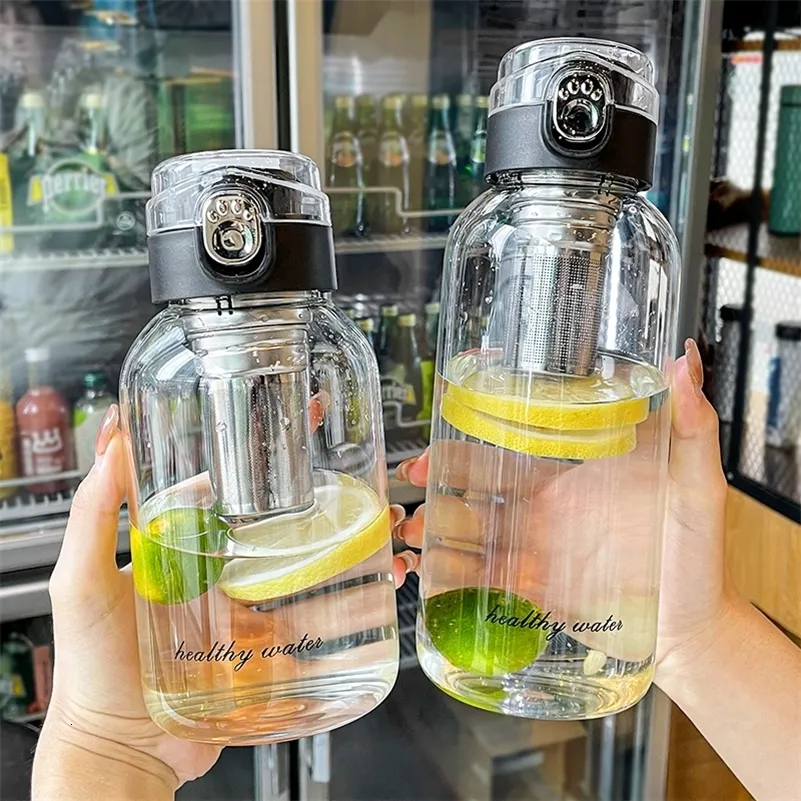 Wasserflaschen Tragbare 2-Liter-Teekanne aus Borosilikatglas mit tragbarer Reise-Teekanne für den Außenbereich 230407