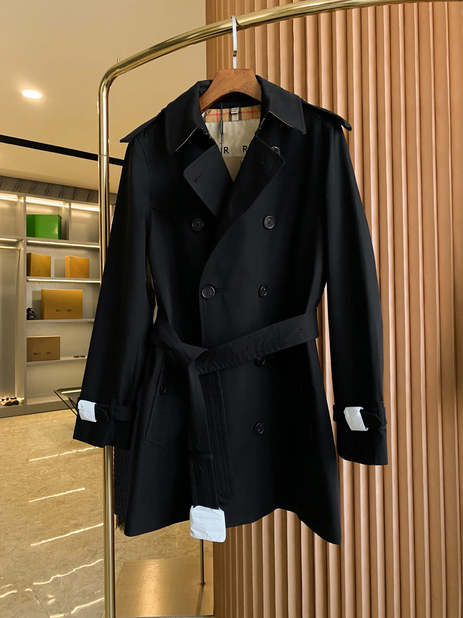 Mens Trench Coats Mens Trench Coat Classic Fashion England Color