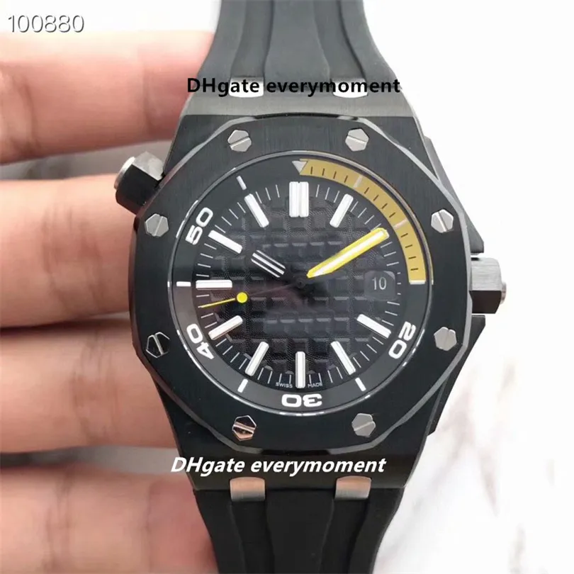 Super Factory Men's Watches 15703 42mm Automatisk mekanisk klocka Cal.3120 Movement 316L Sapphire Luminous Rubber Strap Luxury Diving armbandsur