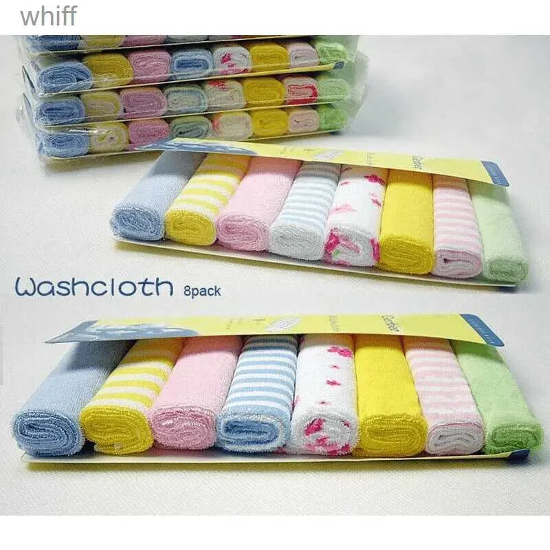 Bibs Burp Cloths 8PCS Baby Washcloths Soft Face Towels Natural Cotton Infant Bath Towel Baby Feeding Burp Cloth Bib Handkerchief Baby Shower GiftL231108