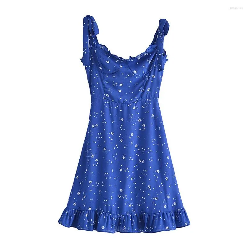 Freizeitkleider Sommer Damen Kurzes Kleid Sexy Trägerlos Mini Damen Blau Mantel Nachtclub