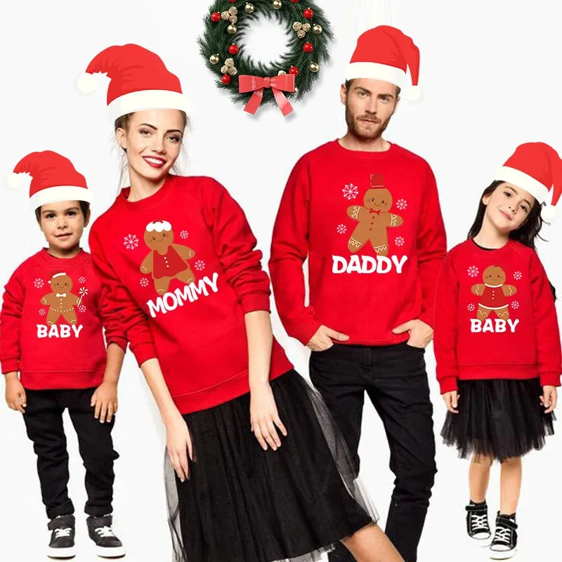 Passende Familienoutfits Weihnachten Passende Familienoutfits Schneemann Jersey Weihnachtspullover Mama Papa Baby Wintershirt Paar Kleidungsset Kinder Baby Pullover 231107