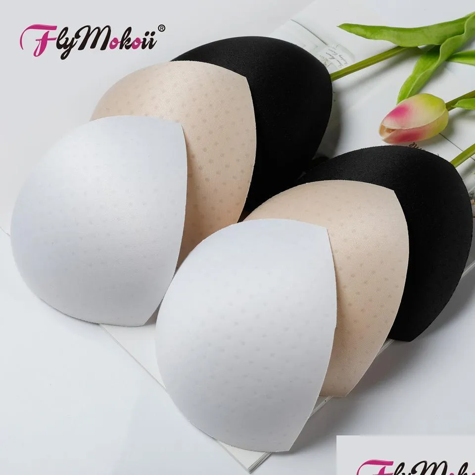 Intimates tillbehör Kvinnor Intima 10 par/Lot Triangle Sponge Bh -kuddar för baddräktklänning avtagbar bröstinsättning Breast Cups Pus Dhawd