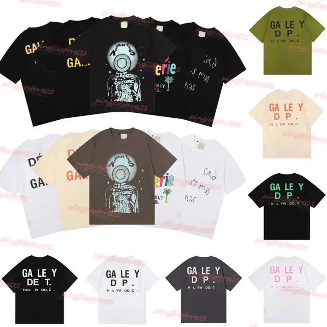 Galerías de diseñador Camisetas de camisetas Camas casuales Camas para mujeres pintadas a mano Letras de graffiti de graffiti suelto ropa de cuello redondo de manga corta