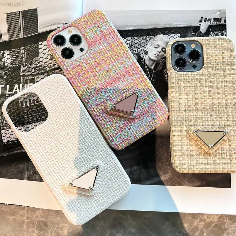 14 حالة فور فون مصمم حالات الهاتف الخليوي لـ iPhone 7 8 7p 8Plus Fashion Luxury Weave Phonecase 13 13Pro Max 12 11 X XR XS XSMAX