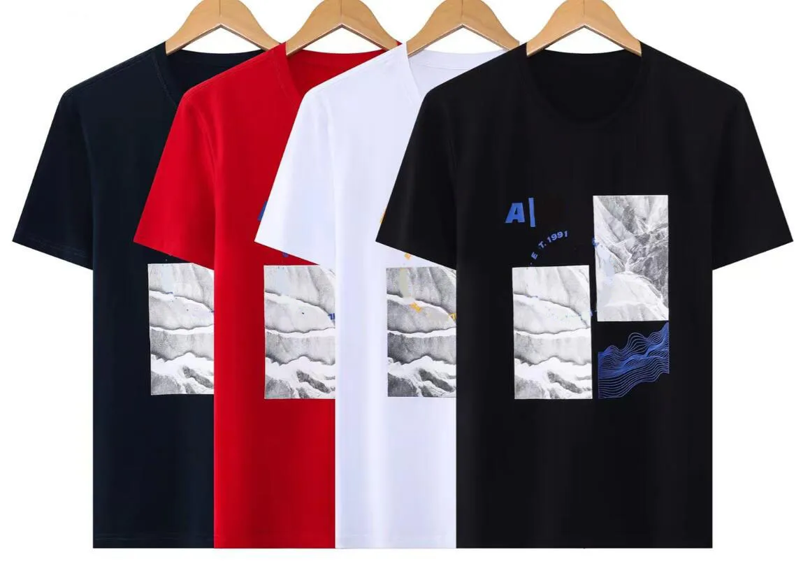 T-shirt de manga curta de algodão masculino e feminino Novo vestuário casual solto roupas finas roupas finas autênticas