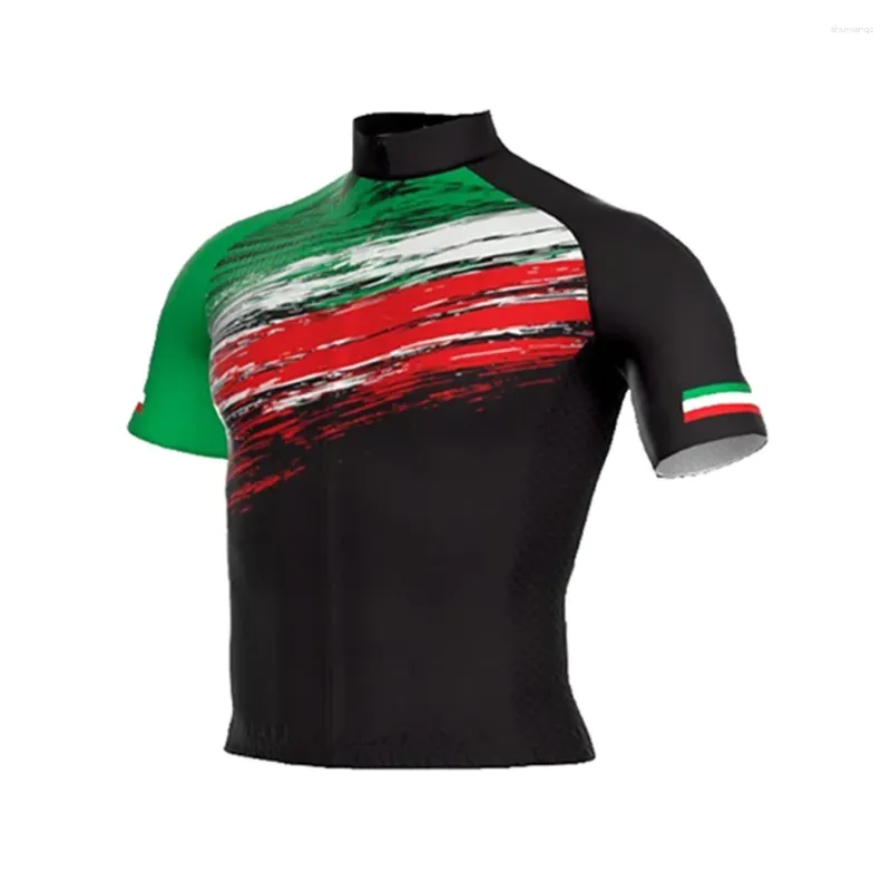 Jaquetas de corrida Ert Cycling Men's Pro Team Camisas de manga curta Itália / Brasil Bicicleta Camisas de secagem rápida Ciclismo Maillot Camisa de Time Bike