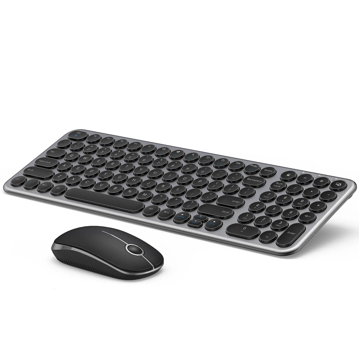 Clavier sans Fil 2.4 Ghz , Clavier AZERTY sans Fil Silencieux pour