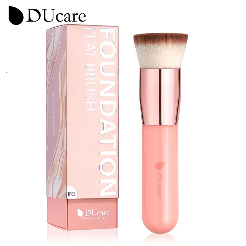 Makeup Tools Ducare Foundation Brush Flat Top Kabuki Makeup Borstes Syntetiska hårvätska Blandning Mineralpulver Buffing Stippling Cosmetics 230407