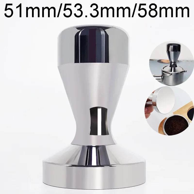 TAMPERS COFFET TAMPER 5153.358mm Espresso Tamper 51535458mm Aluminium Alloy Coffee Mat Rostfritt stål Kaffe Pull Flower Cup 231107