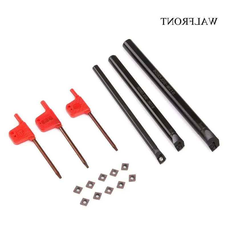 Freeshipping 16pcs / Set Tour Outil de tournage Barre d'alésage Carbure Face Fraise Set CNC Machine Tour Boring Bar Holder Kit Clé Ofkts