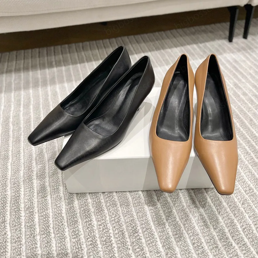 High Heels Brand Shoes Women's Designer Classic Fashion Pointed Toe Office Career Party Black Nude Leather Dinner Dress Shoes Size 35-40 med Box