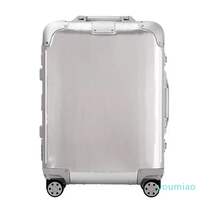 2023-20 22 26 30 pulgadas bolsas de equipaje de viaje al aire libre 7 Color Aluminio cubierta de carrito de aleación 925 maleta de mano de diseñador de lujo