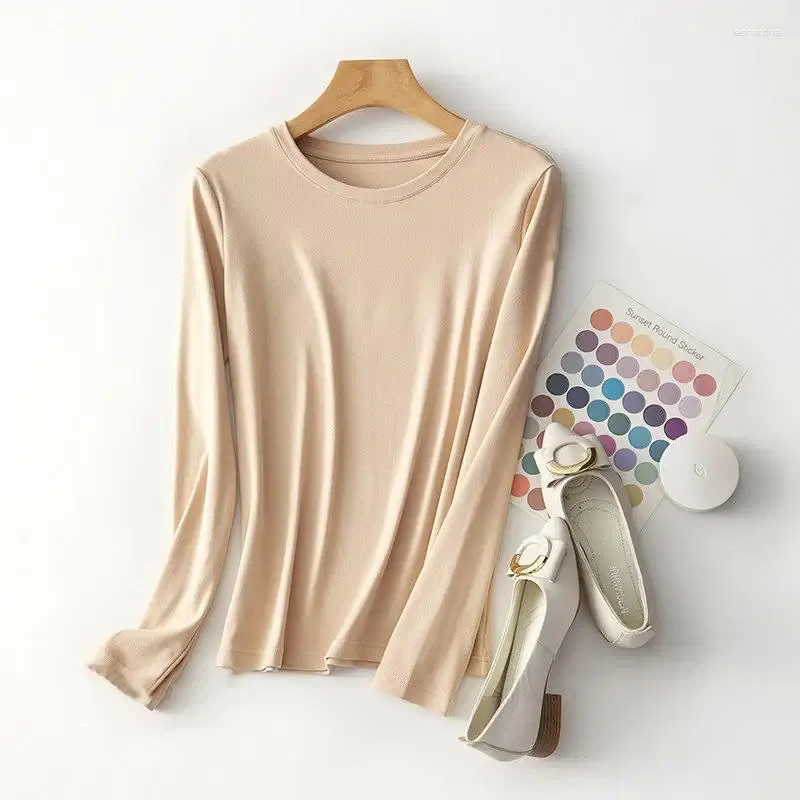 Women's Blouses Wearing Multi-color Peach Velvet Skincare Shirt With Round Neck/half High Neck/bottom Top For Women