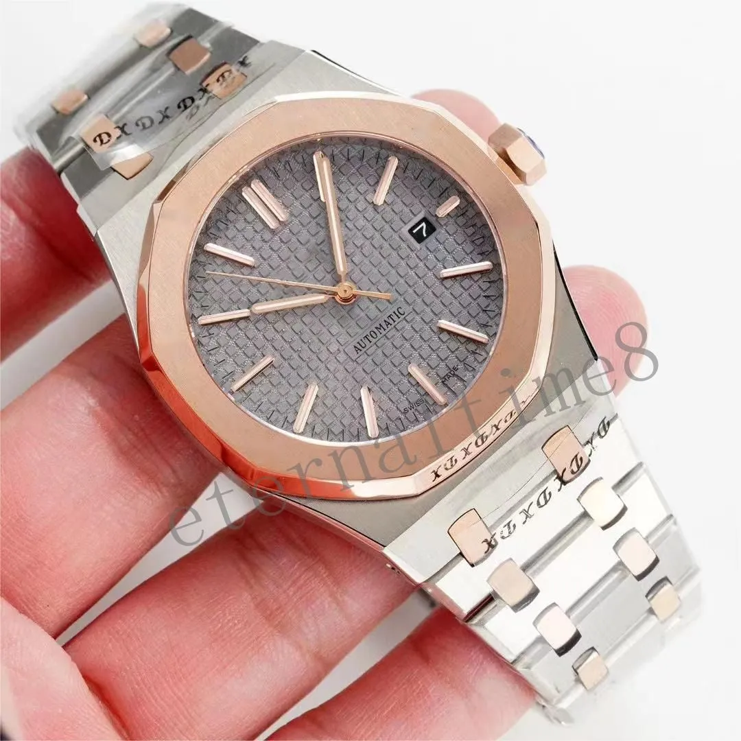luxe horloge designer horloge voor heren eiken horloge stijgen goud casual montre automatique Ultra Glow roestvrijstalen metalen band sportklok luxe zwart horloge met doos