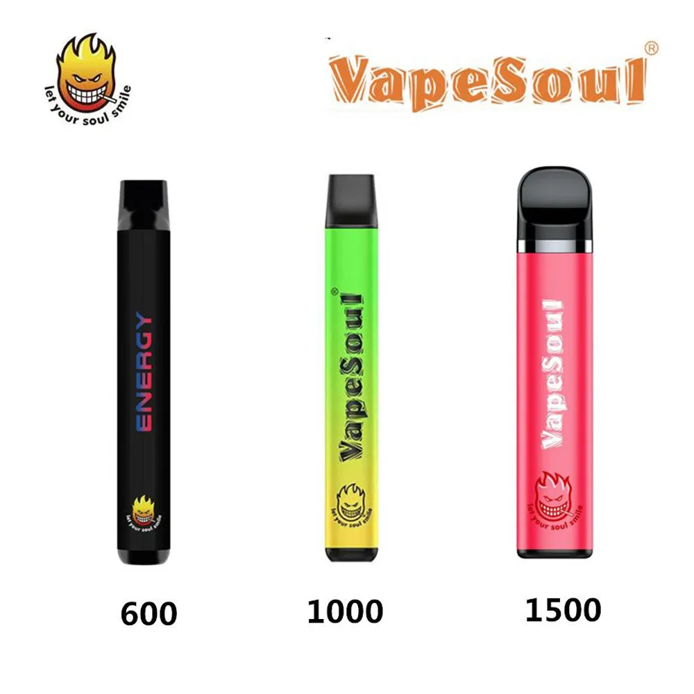 Original Vapesoul Soul Smile Einweg-Vape-Pen 600 1000 1500 Puffs vorgefülltes E-CIG-Gerät Ausverkauf