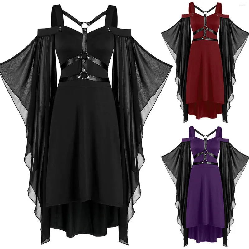 Lässige Kleider, mittelalterliche Cosplay-Halloween-Kostüme für Frauen, Karneval, Hexe, viktorianisches Kleid, Damen, Gothic, Retro, Hof, Vintage, lange Roben