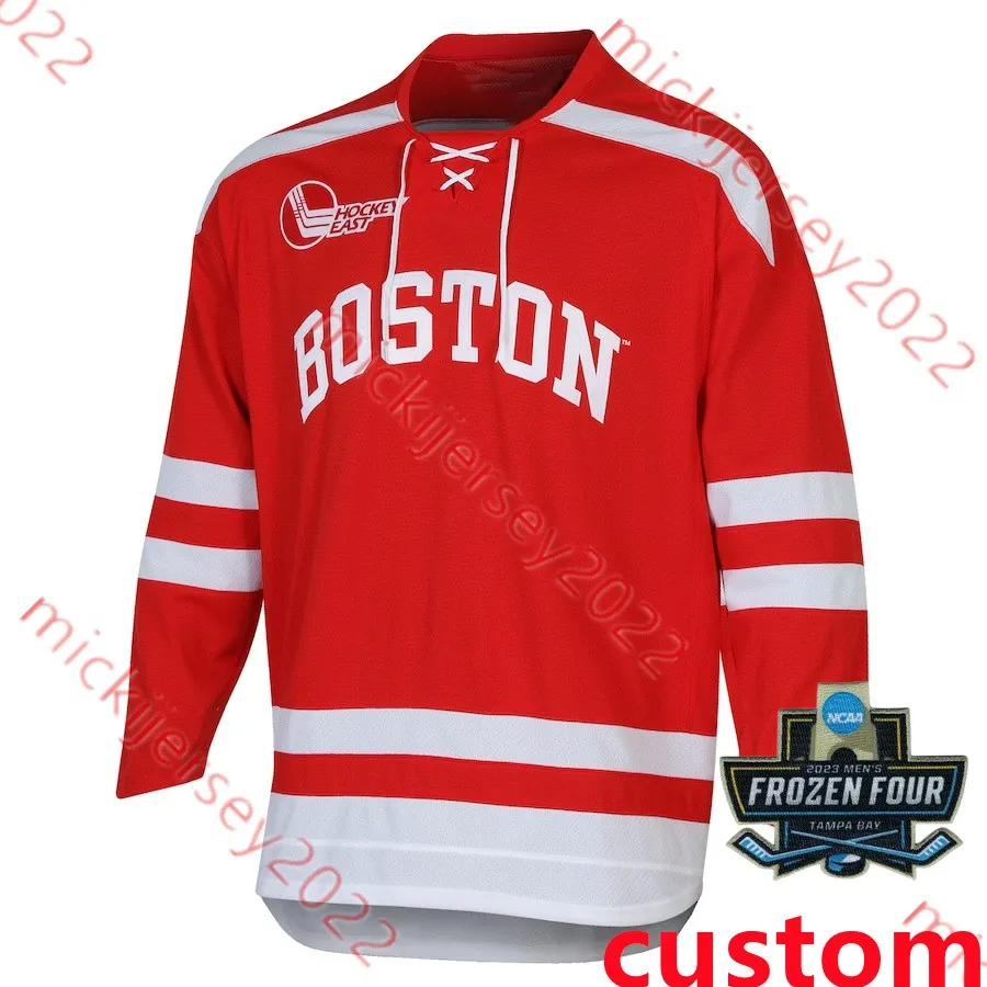 Boston University Terriers 2024 Frozen Four Hockey Jersey Red Polyester Matt Nieto Charlie Coyle Dante Fabbro Kieffer Bellows Alex Chiasson From Jamesstitched jersey 34.2 DHgate.Com
