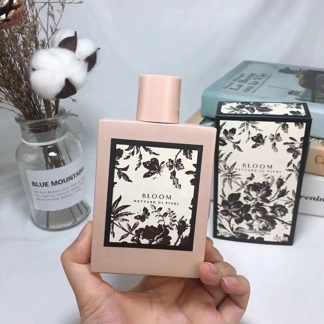 Kadınlar için Bloom Parfüm Flora Fargrance Bloom Nettare Di Fiori Yoğun Sprey EDP EAU DE Parfum 100ml 3.4 Fl.oz Uzun Kalıcı Koklar Doğal Bayanlar Köln Hediye